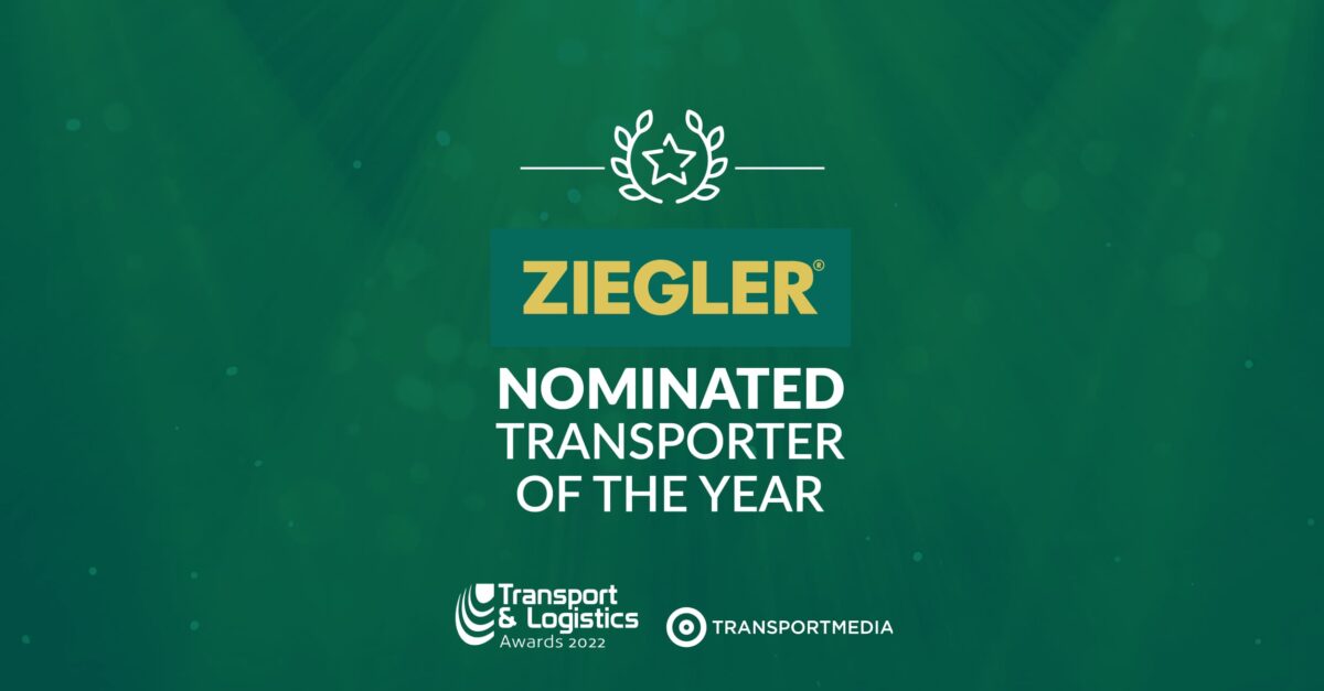 Ziegler nominé pour le prix « Transporteur de l’année » 2022
