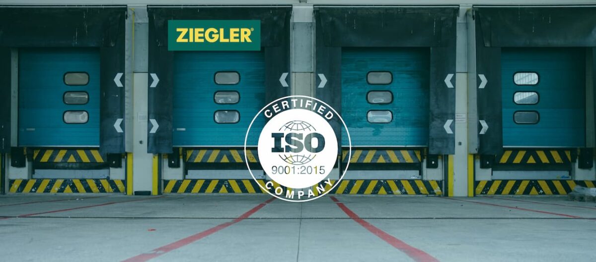 Ziegler poursuit sa démarche de certification ISO 9001:2015